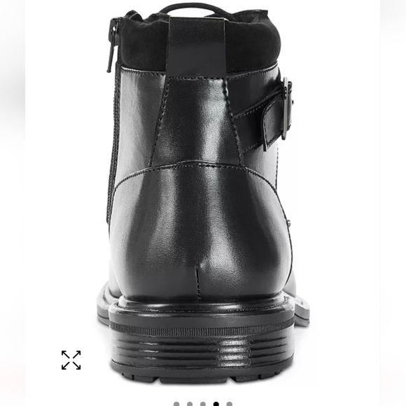 Alfani Men's Utility Boot black vegan leather size 11M  New - Picture 4 of 12
